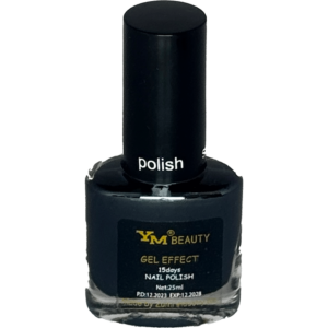 YM Beauty Gel Effect 15days Nail Polish – Black (Real Polish)
