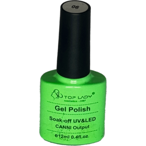 Top Lady Cosmetics Soak-Off Gel Polish – 06 Lime Green (CANNI Output)