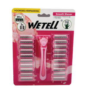 Wetell Smooth Shaver Value Pack (20 Cartridges + 1 Handle)