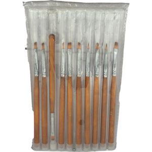 Professional Wooden Handle Nail Art Brush Set (10-Piece)
