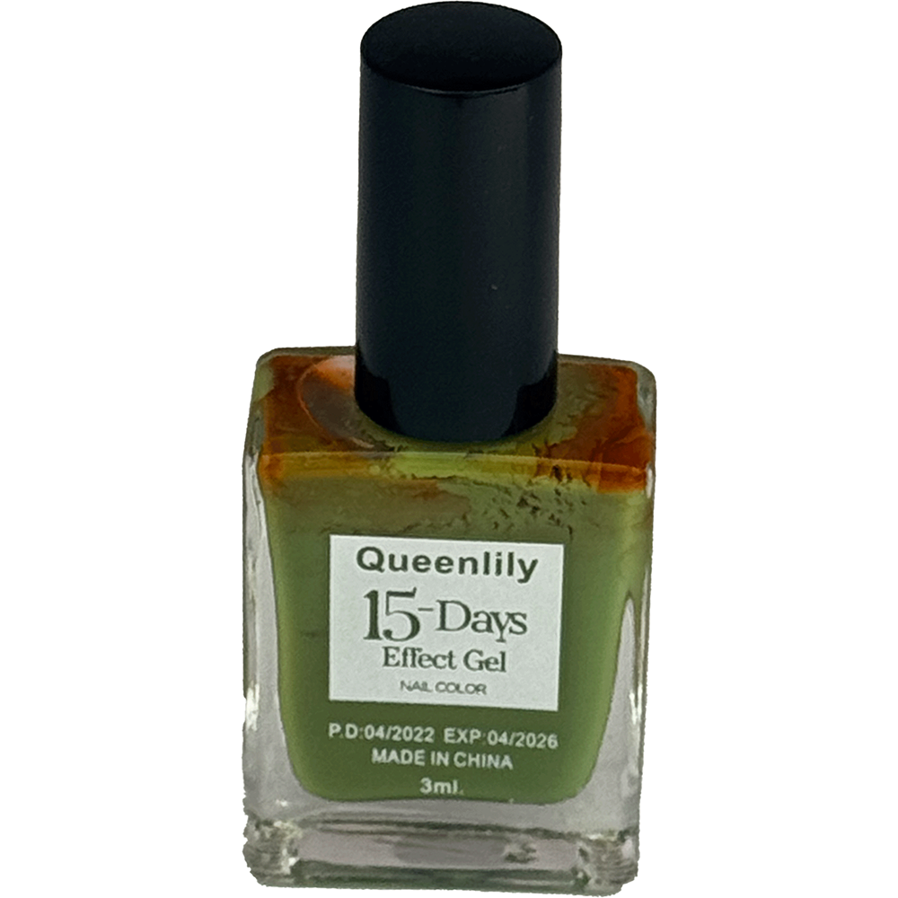 Queenlily 15-Days Effect Gel Nail Color (Olive/Moss Green) 3ml