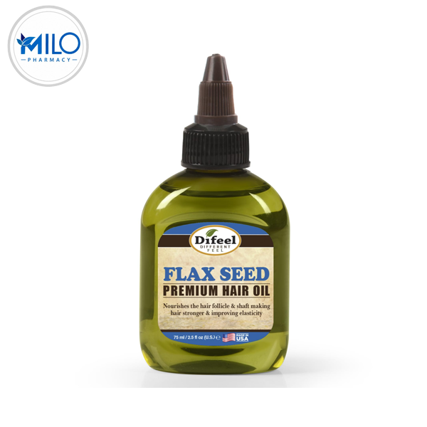 Difeel Premium Natural Hair Oil with Flaxseed, 75ml