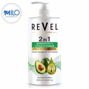 Revel Keratin & Avocado Oil 2-in-1 Shampoo & Conditioner 1000ml