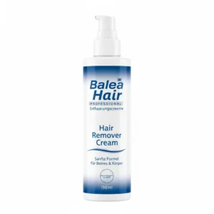 A tube of Balea Hair Removal Cream with a label showing the product name and description