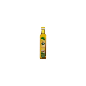 A clear glass bottle with a white label containing Bara Sesame Oil. The label has the Bara logo and text indicating the 500 ml size.