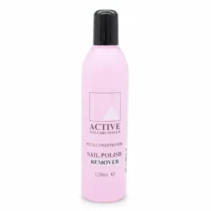 A white and blue electric nail polish remover device with the Active Plus logo. The device has a clear window to see the nails inside and a digital display.