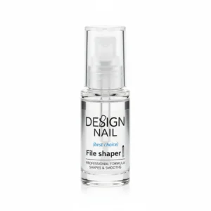 A black rectangular emery board nail file and a 4-way nail buffer in a compact, portable nail care kit