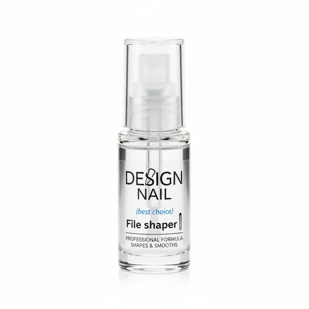 A black rectangular emery board nail file and a 4-way nail buffer in a compact, portable nail care kit