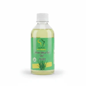 A 260ml bottle of Afri Herbal Oil. The bottle has a green and white label with the brand name and product name clearly displayed.