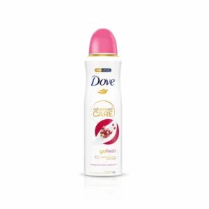 A white and green 250 ml bottle of Dove Pear & Aloe Vera Deodorant Spray