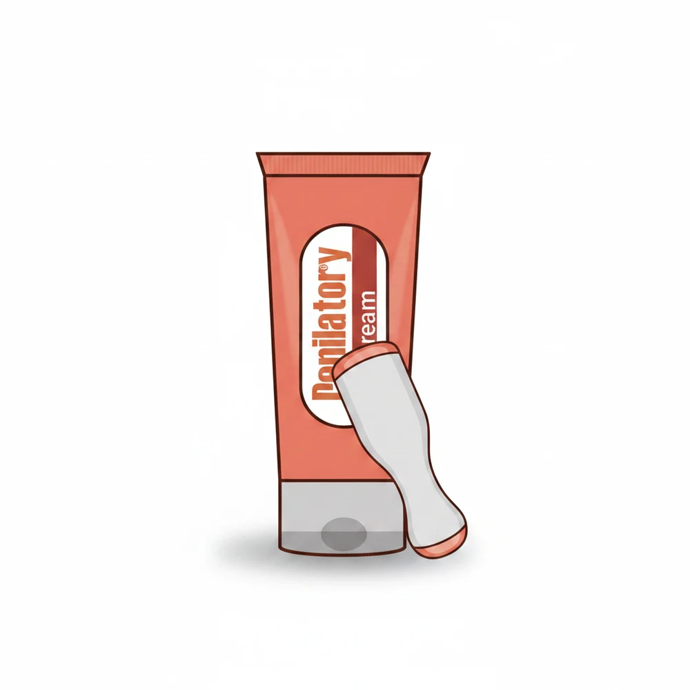 A white and green tube of Fem Fairness Naturals Hair Removal Cream with the product label visible