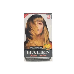A box of Halen Hair Color No. 12 in a vibrant red shade. The box features the Halen logo and product name.