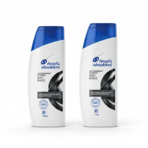 Two bottles of Head & Shoulders Classic Clean Anti-Dandruff Shampoo, one 950ml and one 1.18L, with a white and blue label design.