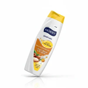 A 600ml bottle of Hobby Intensive Care Olive Shampoo. The bottle has a green and white label with the Hobby logo and product name.