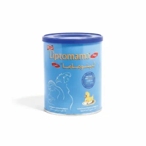 A tin of Liptomama Plus 400g milk powder. The tin is silver in color with the Liptomama Plus logo and product name printed on the label.