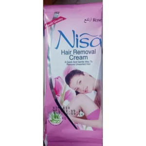 A 30 ml tube of Nisa Hair Remover with a white label and blue accents. The label displays the Nisa brand name and product name.