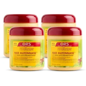 A 1 kg jar of ORS Mayonnaise Hair Treatment with a white and green label