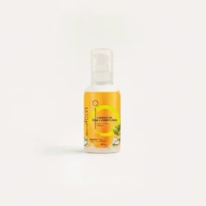 A 200ml bottle of Desert Essence Coconut Extract Conditioner with a white label and green cap