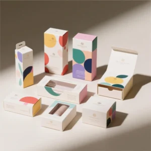 A glass bottle with a pink label and a gold cap, containing a clear liquid perfume.