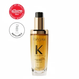 A white bottle with a green label that says 'Top Class Hair Treatment' in black text. The bottle contains 1000ml of product.