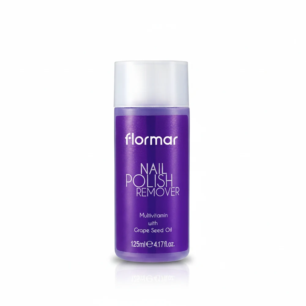 A 125 ml bottle of Top Lady nail polish remover with a white label and blue cap