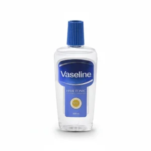 A 300ml bottle of Vaseline Hair Tonic. The bottle has a white label with the Vaseline logo and product name.