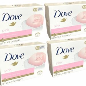Dove Moisturizing Beauty Cream Bar Soap, Pink, 135g (Pack of 4)