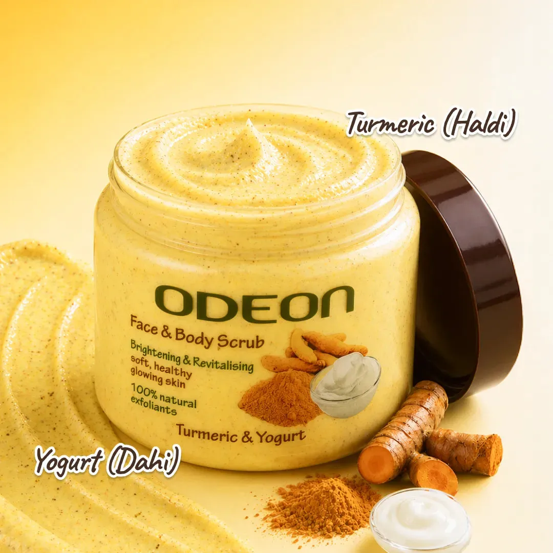 Odeon Turmeric & Yogurt Face and Body Scrub