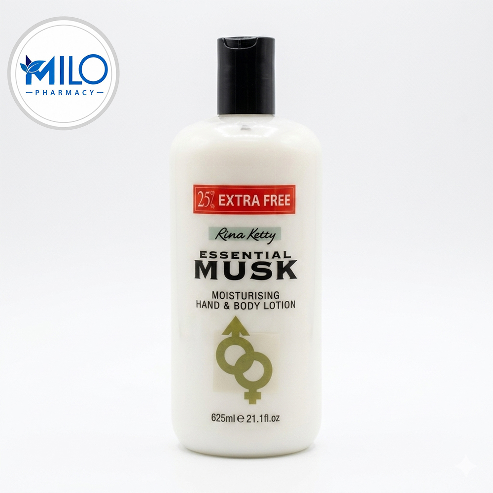 Rina Ketty Essential Musk Moisturising Hand & Body Lotion 625ml