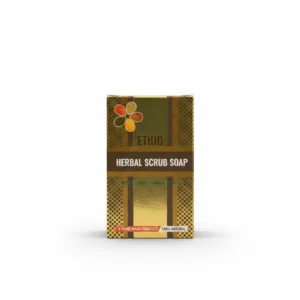 ETHIO HERBAL SCRUB SOAP — front packshot on white background