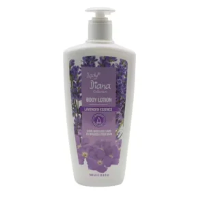 A white bottle with a purple label, containing a rich, creamy body lotion. The label displays the brand name 'Cosmo Beaute' and the product name 'Lady Diana Stretch Mark Body Lotion'.