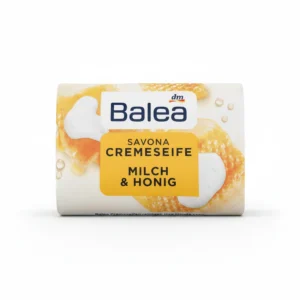 A white bar of Balea Sensitive Cream Soap with the Balea logo and 'Sensitive' text visible on the label.
