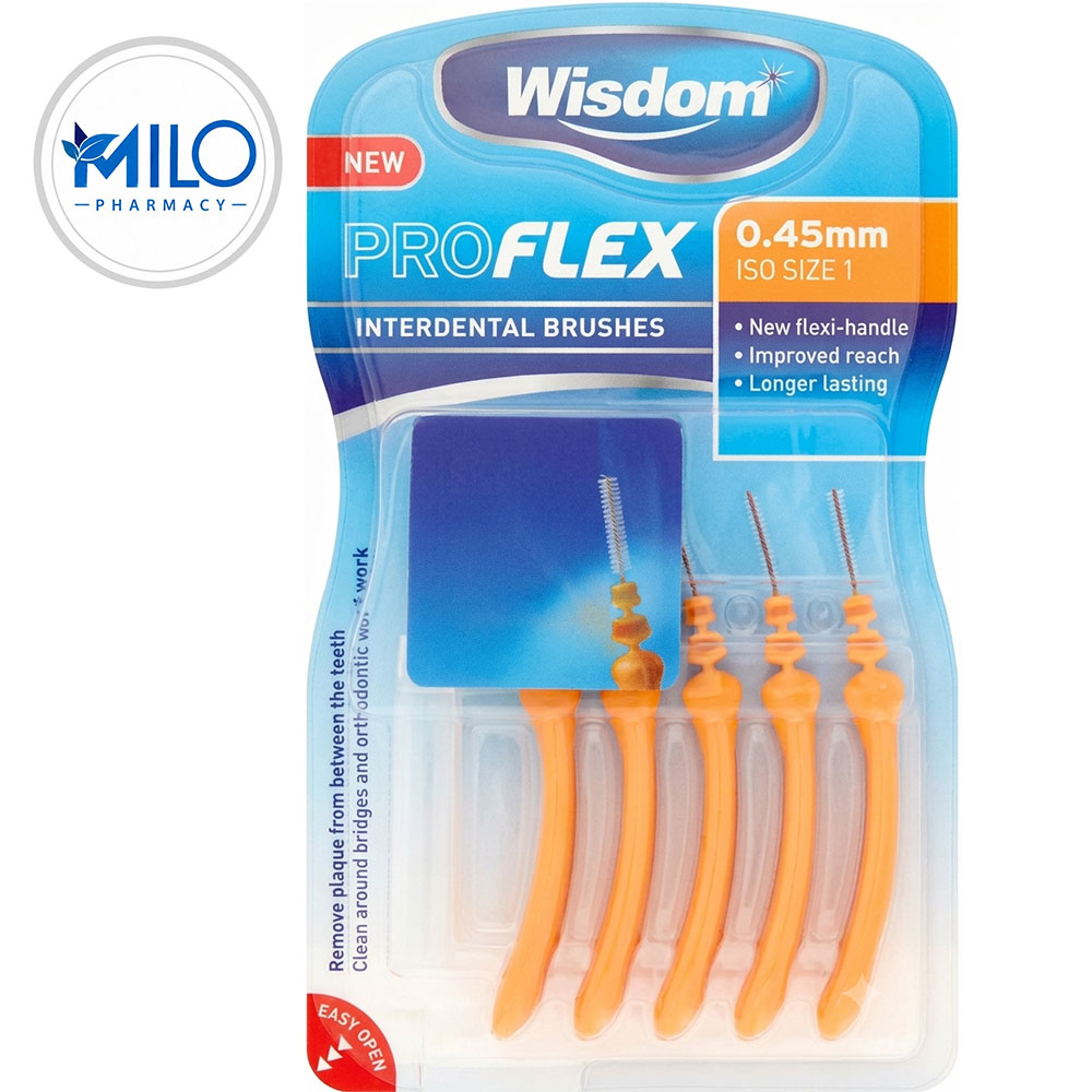 Wisdom Interdental Brushes – Precision Cleaning (0.45mm & 0.7mm)